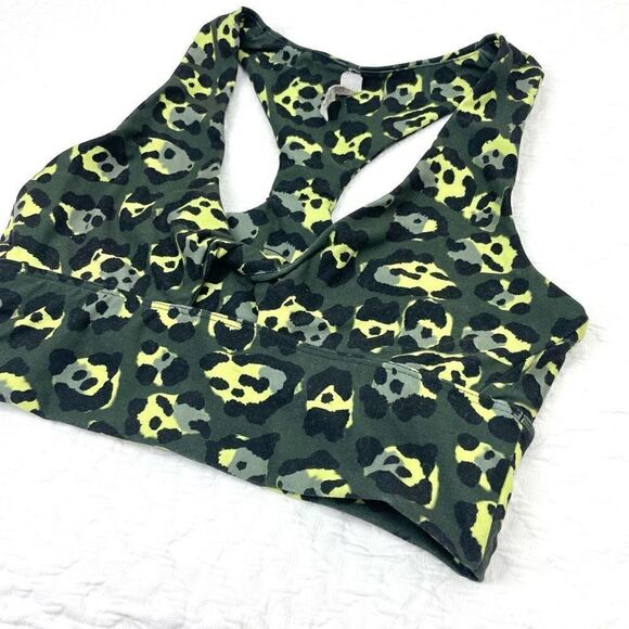 BUY 1 GET 1 FREE Sage collective green knot tie front sports bra small - Picture 3 of 7